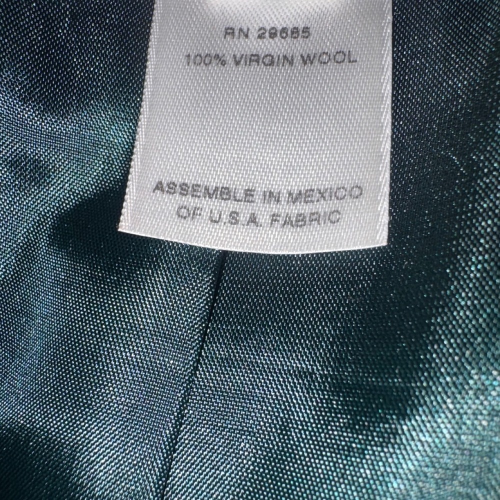 Pendleton Virgin Wool Blazer Dark Green Tailored Jacket Petite 4 - Picture 8 of 8